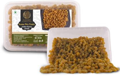 Azana Dried Golden Small Raisins 500 Grams Dried Kishmish Pack of 1 Raisins