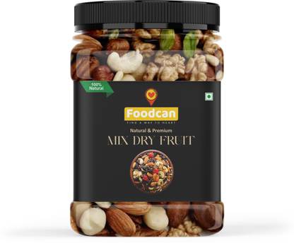 FOODCAN Mix Dry Fruit Cashews, Almonds, Raisins, Apricot, Walnuts & Seeds Assorted Fruit