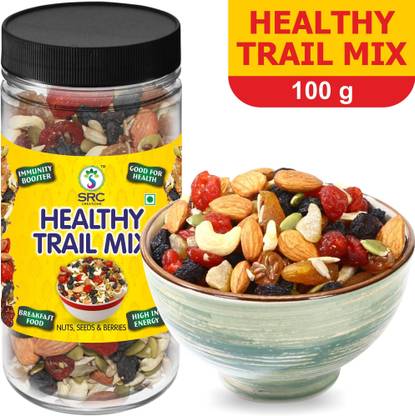 SRC Creations Healthy Trail Mix | Nuts, Seeds & Berries Mixture Assorted Seeds & Nuts, Assorted Fruit