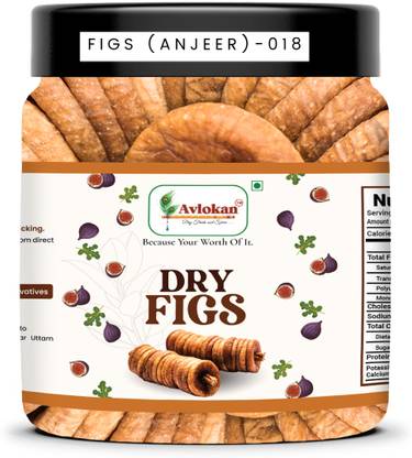 Avlokan Dried Figs Afghani Anjir LOT 018-(Rich source of Fibre Calcium & Iron) Figs