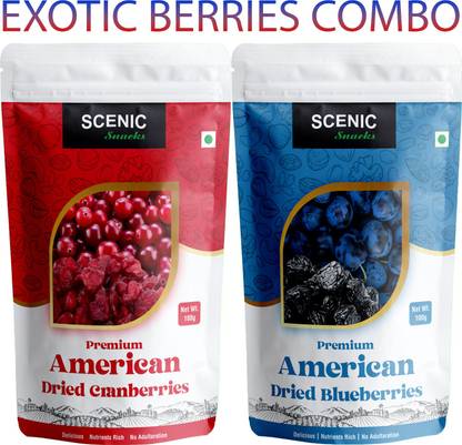 SCENIC Snacks EXOTIC BLUEBERRY CRANBERRY COMBO (100*2) Cranberries, Blackberry