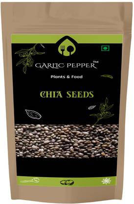 Garlic Pepper Chia Seeds Rich in Omega - 3 and Fibre | Summer | Non-GMO Assorted Seeds & Nuts