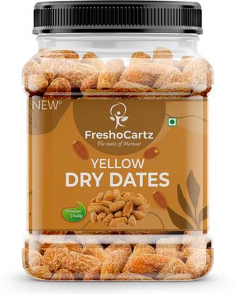 FreshoCartz Yellow Dry Dates | Chuhara | Pili Kharak | Khajur | Chuara | Dry Fruits Dates | Dates
