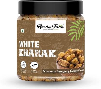 anshu farm White Kharak | Dry Dates | Naturally Sweet & Nutritious Dry Dates