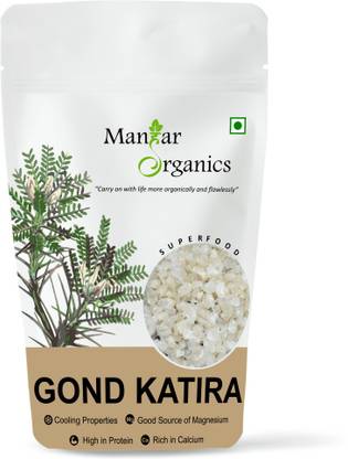 ManHar Organics Gond Katira | Tragacanth Gum | Organic Gond Katira | Dried Edible Gum Dried Gum