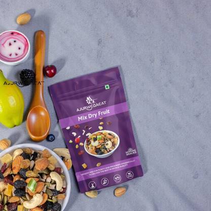 AJURWEDAEAT Dry Fruits Mix | Morning Snacks | Panchmeva | Healthy Snacks | 0G_140 Almonds, Cashews, Cranberries, Cherries, Raisins, Kiwi, Mango, Apricots