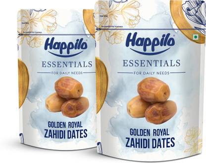 Happilo Essentials Golden Royal Zahidi Dates, Rich in Nutrients, Vitamins, Minerals, Dates