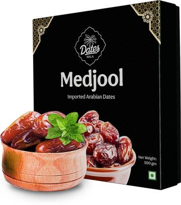 Dates Wala Dateswala Medjool Dates - Natural Sweetness and Chewy Texture, 500g Dry Dates