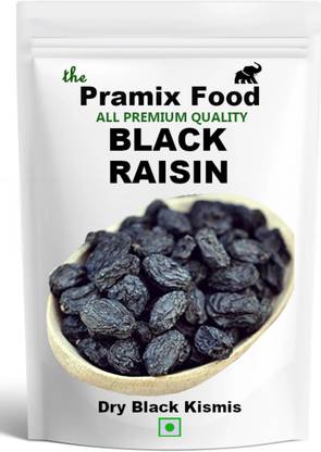 Pramix Premium Dried Black Raisins/Black Kishmish with Seed 250 gm Raisins