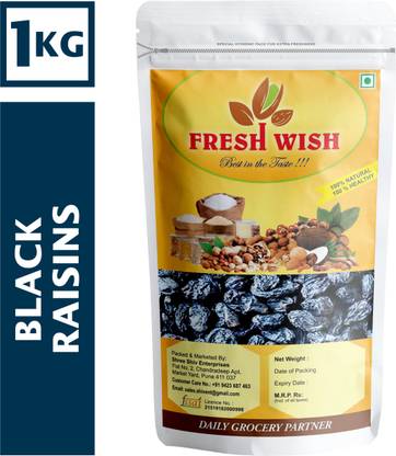 Fresh Wish Black Raisins {Kala Manuka} -(1KG) Raisins
