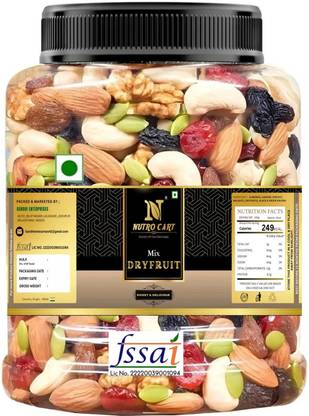 Nutro Cart Mix Dry Fruits [Almonds, Cashews, Raisins, Pistachios,Apricot, (1 kg)