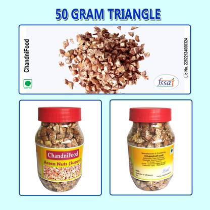 ChandniFood Areca Nuts,Betel Nuts,Supari,Mouth freshner (50Gm Triangle) Assorted Nuts