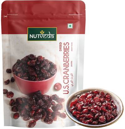 nutveda Dried U.S. Cranberries (Sliced) Ready To Eat Cranberries