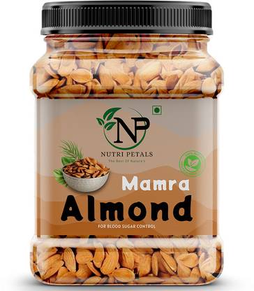 nutri petals Afghani Mamra Almond/Mamra Badam | Mamra Almond Healthy For Brain, Skin & Heart Almonds