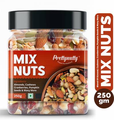 Prettynutty Healthy Nutmix | Mixed Dryfruits | Source of Vitamin and Minerals