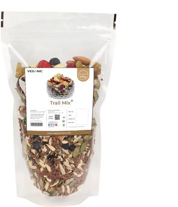 Veganic Mixed Dry Fruits, Berries & Seeds | Super Trail Mix | 20+ Assorted Dry Fruit Mix with Berries, Nuts, Seeds & Fruits