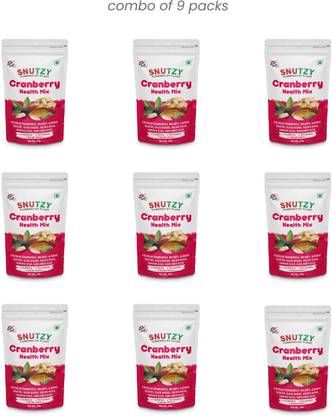 SNUTZY Cranberry Health Mix Cranberries, Cashews, Almonds, Raisins, Walnuts
