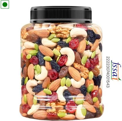 Plum Natural Mix Dry Fruit | Panchmeva | 250GM | JAR | Almonds, Cashews, Raisins, Dry Dates, Pistachios, Figs, Kiwi, Assorted Fruits & Nuts