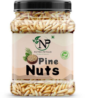 nutri petals Dried Pine Nuts Without Shell Jar Pack(Lebanon Chilgoza Giri) Pine Nuts