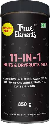 True Elements Dry Fruits Nut Mix Almonds,Raisins, Cashews,Walnut,Flax,Sesame,Sunflower Seeds Assorted Nuts