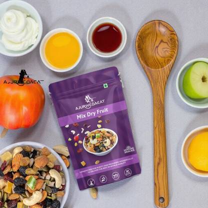 AJURWEDAEAT Dry Fruits Mix | Morning Snacks | Panchmeva | Healthy Snacks | 0G_040 Almonds, Cashews, Cranberries, Cherries, Raisins, Kiwi, Mango, Apricots