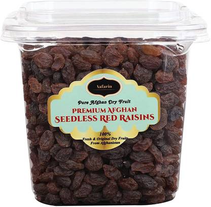 Aafarin Afghan SEEDLESS RED Raisins ( LAL KISHMISH / Flame Raisins) (500 GRM) Raisins