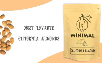 Minimal California Almonds(Badam) 200*5 Almonds