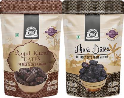 WONDERLAND Foods - Dry Fruits Ajwa & Kalmi Dates 400g | Healthy & Nutritious Soft Khajoor Dates