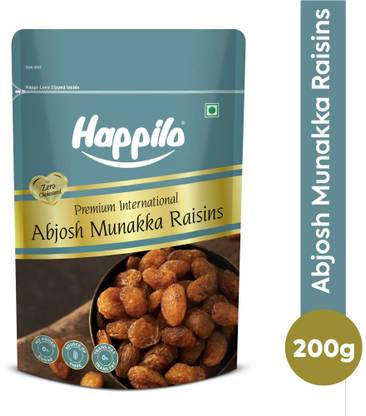 Happilo Premium Abjosh, Natural Munakka Dry Fruits Large Golden Raisins, Healthy Snack Raisins