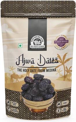 WONDERLAND Foods - Ajwa Dates 200g | Organic Soft & Handpicked | Khajoor | Khajur | Dry Dates