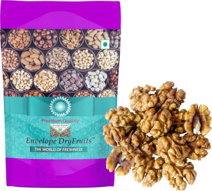 Envelope Dryfruits WALNUT KERNELS BIG SIZE AKHROT GIRI (WITHOUT SHELL) VACCUM PACKED Walnuts