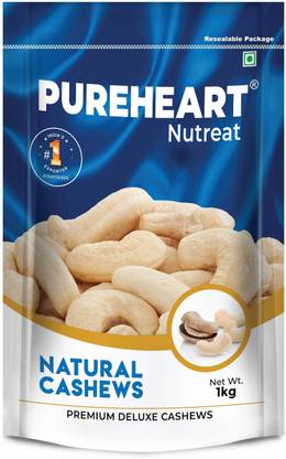 PUREHEART Natural Dry Fruit, Premium Kaju Whole Crunchy & Delicious Cashews