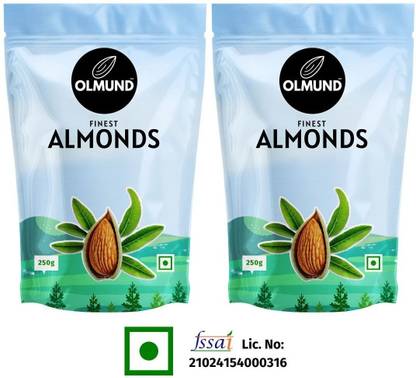 OLMUND Premium Almonds 250 gm - pack of 2 Almonds