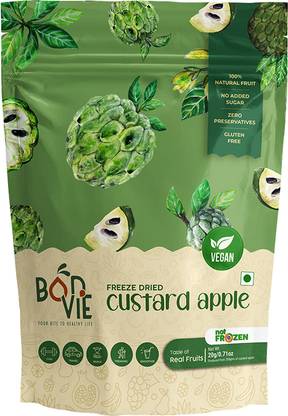 Bonvie Snacks Custard Apple Fruit Chips Sugar-Free Gluten-Free Assorted Fruit