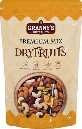 Grannys Dryfruits Healthy Nutmix|Fitness Trail Mix| Mixed Dryfruits |Premium Nutmix(325 grams) Almonds, Cranberries, Hazelnuts, Walnuts, Pistachios, Cashews