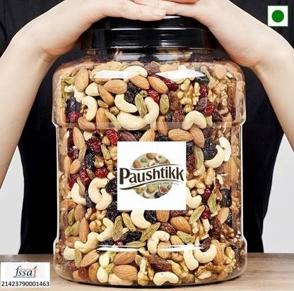 paushtikk Premium Trail Mix | Almonds,Cashews,Pistachios,Walnuts,Apricots,Raisins and Assorted Seeds & Nuts
