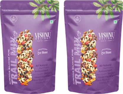 VISHNU DELIGHT Healthy Snack Trail Mix | Dry Fruits, Nuts & Seeds Blend | Protein & Fibre Rich Assorted Fruit