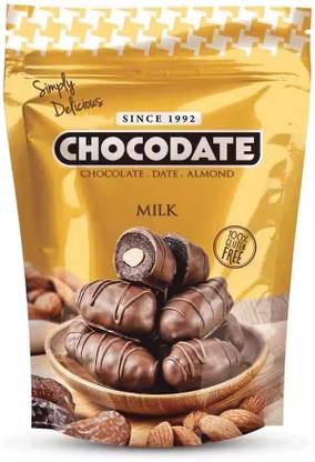 Chocodate Roasted Almond Coated With Smooth Milk Chocolate Dates