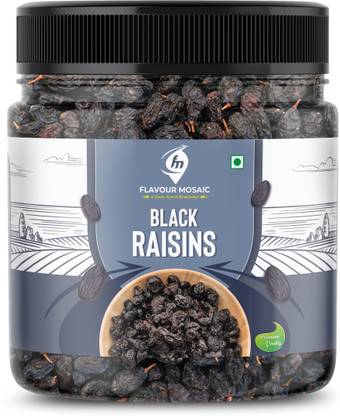 Flavour Mosaic Black Raisins | High in Antioxidants | Naturally Sweet & Energy Boosting Raisins