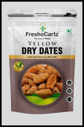 FreshoCartz Yellow Dry Dates | Peela Sukha Khajoor | Dry Chuhara | Pili Kharak | Kharik | Dry Dates