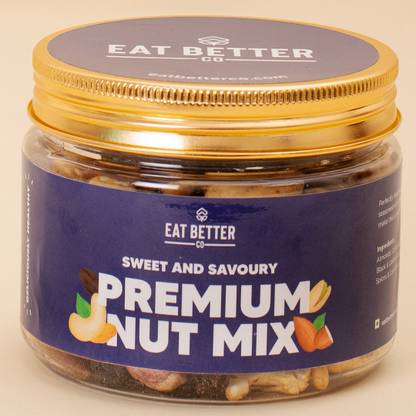 EAT BETTER CO Premium Nut Mix - Roasted & Spiced | Pistachios Cashews, Almonds & Raisins. Assorted Nuts