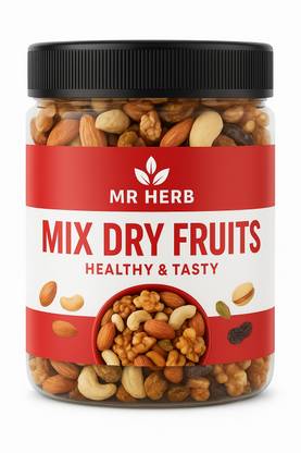 MRHERB 05Mix Dry Fruit | Panchmeva | 500GM | JAR Almonds, Cashews, Raisins, Dry Dates, Almonds, Cashews, Apricots, Kiwi, Pistachios, Raisins