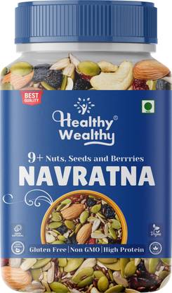 Healthy Wealthy Healthy Mix Nuts, Seeds and Berries Combo | Super Nutritious Food | Dry Fruits Almonds