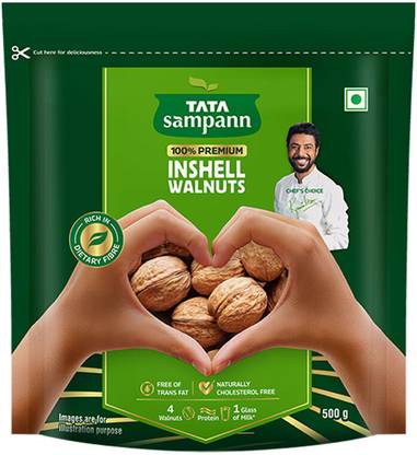 Tata Sampann Inshell Walnuts/Akhrot | Rich in Protein, Dietary Fibre, Magnesium & Phosphorus Walnuts