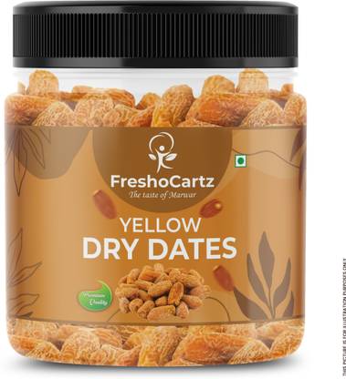 FreshoCartz Yellow Dry Dates | Dry Chuhara | Pili Kharak | Khajur | Chuara | Dry Fruits Dates