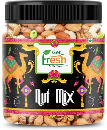 Get Fresh Absolute Health Dry Fruits Mix, Trail Mix|Healthy Mixed Nuts with Dry Fruits| Almonds, Cashews, Pistachios, Raisins, Walnuts