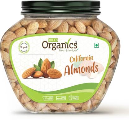 Hills Organics California Almond (Badam) |100% Fresh & Natural Badam Giri Dry Fruit Almonds Almonds