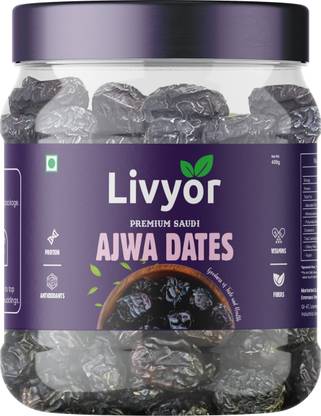 LIVYOR Saudi Ajwa | Khajoor | Khajur Dry Fruits Dry Dates