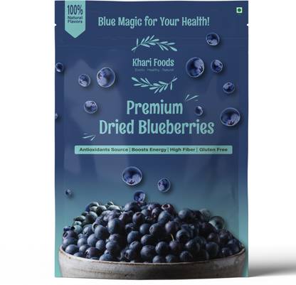 Khari Foods Premium Dried Seedless Blueberries, Rich In Fibre, Vitamins, Healthy Snacks Blueberry
