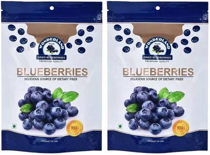 WONDERLAND Blueberries Dried Fruits Combo Pack of 2 (150g Each) Blueberry